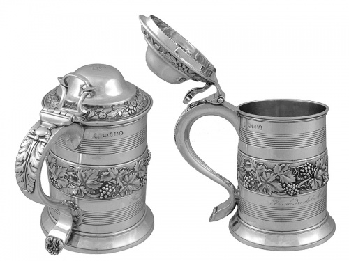 Georgian Silver Tankard and Cover 1820